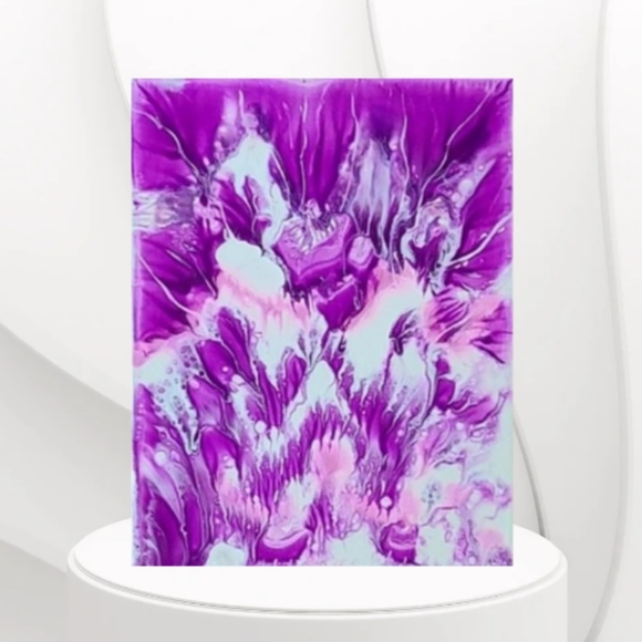 Other - Purple and White Abstract Design Canvas Picture